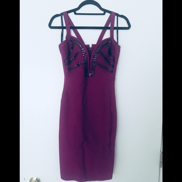 GUESS by Marciano magenta bandage dress - Picture 5 of 8